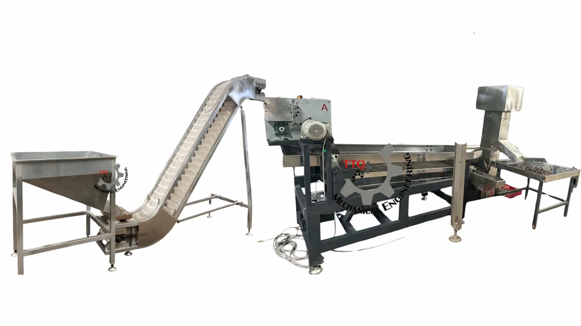 automatic shelling machine with 4 head cutter