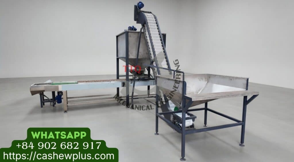 máquina de enchimento de bandejas de castanha de caju